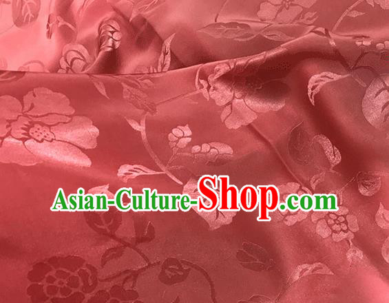 Asian Chinese Traditional Twine Pattern Design Carmine Brocade China Hanfu Satin Fabric Material