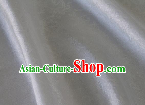 Asian Chinese Priest Frock White Silk Fabric Traditional Pattern Design Fabric Chinese Silk Fabric Material