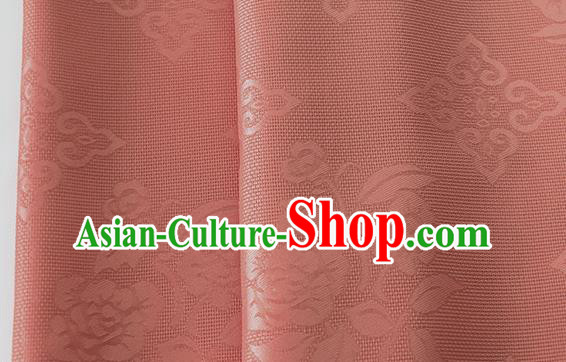Asian Chinese Traditional Camellia Pattern Design Pink Brocade China Hanfu Satin Silk Fabric Material