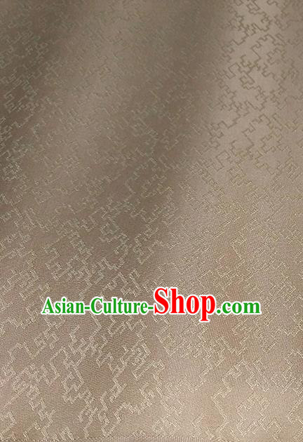 Asian Chinese Traditional Pattern Design Brown Brocade Silk Fabric China Hanfu Satin Material