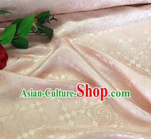 Asian Chinese Traditional Pattern Design Light Pink Silk Fabric China Qipao Material