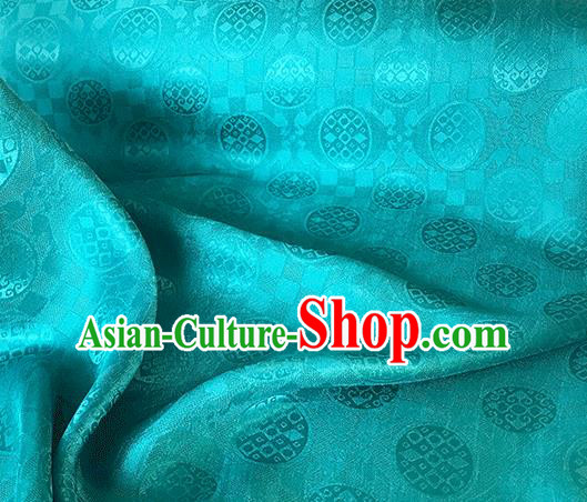 Asian Chinese Traditional Pattern Design Peacock Green Silk Fabric China Qipao Material