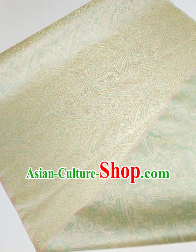 Asian Chinese Traditional Pattern Design Light Green Brocade Silk Fabric China Hanfu Satin Material
