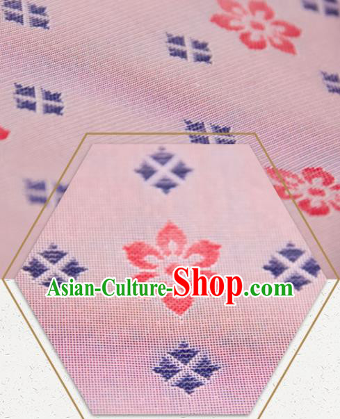 Chinese Traditional Pattern Design Pink Silk Fabric Asian China Hanfu Mulberry Silk Material