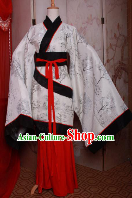 Chinese Traditional Han Dynasty Dowager Costumes Ancient Court Lady Hanfu Dress for Women