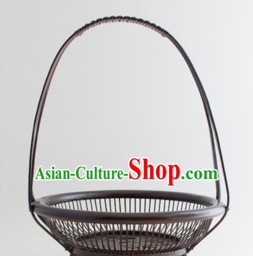 Chinese Handmade Bamboo Weaving Basket Traditional Cabas