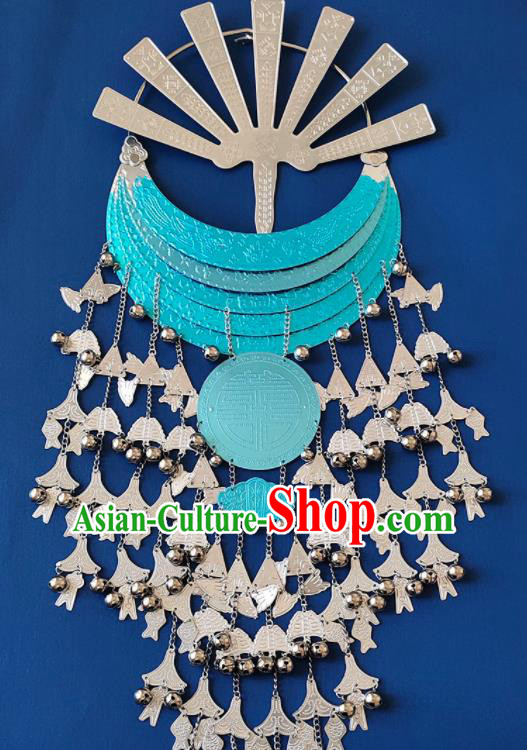 Chinese Handmade Traditional Li Nationality Hairpins and Tassel Necklace Ethnic Accessories for Women