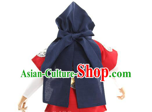 Asian Korea Boys Traditional Embroidered Red Vest and Pants Children Birthday Fashion Korean Apparels Hanbok Costumes
