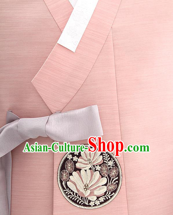 Asian Korea Pink Vest Shirt and Pants Dress Korean Bridegroom Fashion Traditional Apparels Hanbok Wedding Costumes