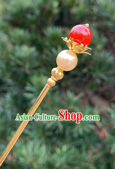 Chinese Classical Cheongsam Golden Hair Clip Hanfu Hair Accessories Handmade Ancient Queen Hairpin for Women