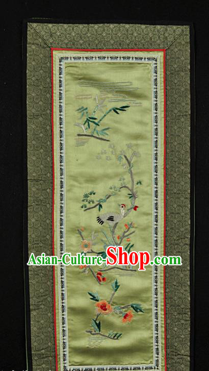Traditional Chinese Embroidered Cranes Flowers Decorative Painting Hand Embroidery Birds Silk Picture Craft