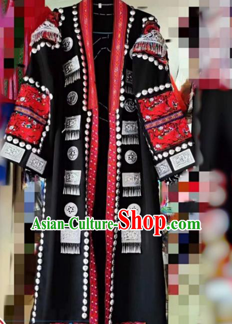 Chinese Dong Ethnic Men Embroidered Coat Costumes Quality Miao Nationality Clothing