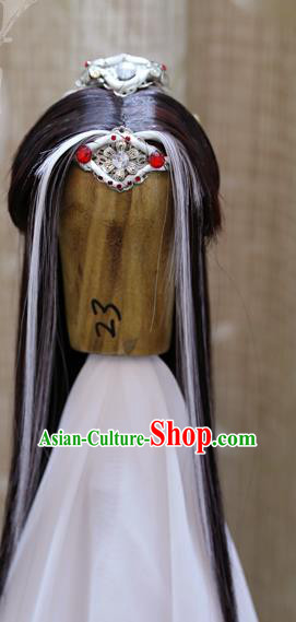 Cosplay BJD Elderly Male Wig Sheath Handmade China Ancient Swordsman Doll Wigs Style and Hair Accessories