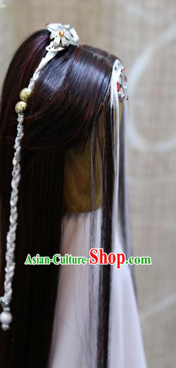 Cosplay BJD Elderly Male Wig Sheath Handmade China Ancient Swordsman Doll Wigs Style and Hair Accessories