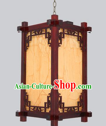 China Wood Lantern Outdoor Lamp Handmade Palace Lantern Imitation Sheepskin Lanterns
