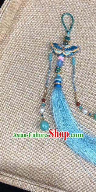China Traditional Tassel Accessories Suzhou Embroidery Butterfly Pendant National Cheongsam Brooch