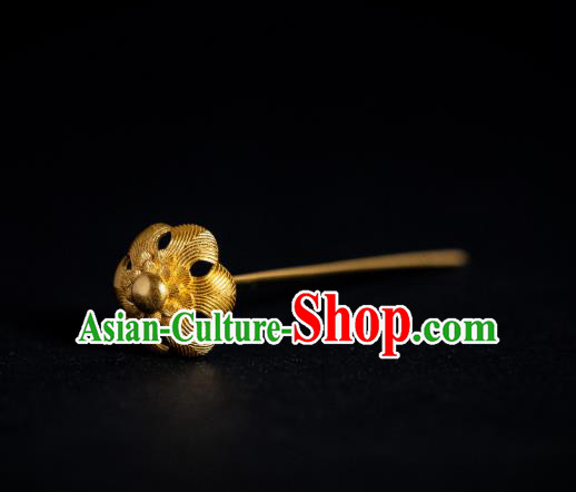 China Traditional Ming Dynasty Palace Hair Stick Ancient Court Empress Hair Accessories Gilding Hairpins