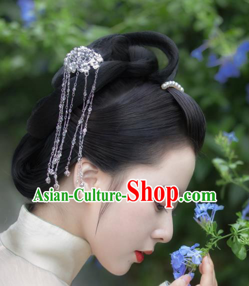 China Traditional Ancient Court Lady Tassel Hair Stick Hair Accessories Ming Dynasty Viburnum Hairpin