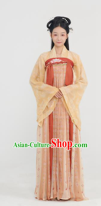 China Tang Dynasty Court Lady Historical Clothing Ancient Princess Garment Traditional Hanfu Dress