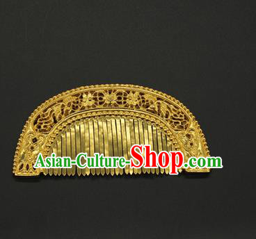 China Ancient Court Hair Comb Traditional Yuan Dynasty Hair Accessories Handmade Palace Hairpin
