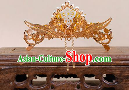 China Ancient Imperial Consort Phoenix Coronet Hairpins Traditional Hanfu Qing Dynasty Court Lady Blueing Hair Accessories