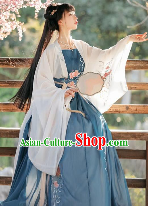 China Traditional Tang Dynasty Princess Historical Clothing Ancient Hanfu Dress Young Beauty Costumes