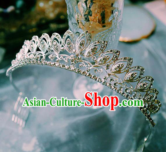 Handmade Wedding Bride Hair Accessories European Queen Hair Clasp Baroque Royal Crown