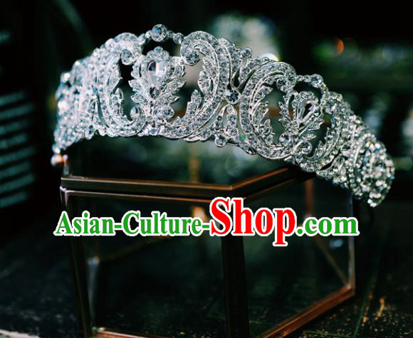 Handmade Court Hair Accessories Baroque Princess Zircon Headwear Retro European Wedding Royal Crown