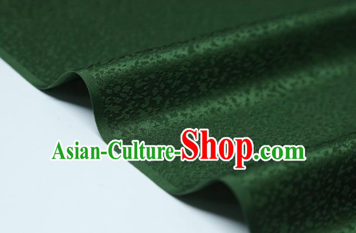 Chinese Classical Floral Pattern Design Deep Green Mulberry Silk Fabric Asian Traditional Cheongsam Silk Material