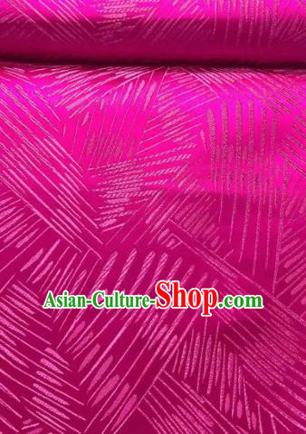 Chinese Classical Meteor Shower Pattern Design Rosy Brocade Fabric Asian Traditional Satin Silk Material