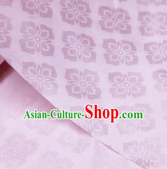 Chinese Classical Flowers Pattern Design Pink Silk Fabric Asian Traditional Cheongsam Brocade Material