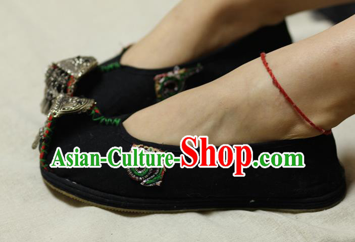 Chinese Traditional National Black Shoes Hanfu Shoes for Women
