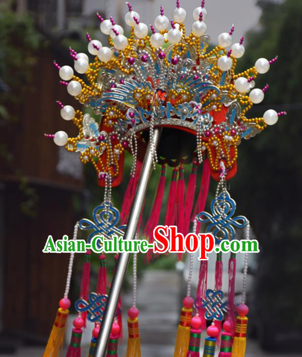 Chinese Traditional Goddess Queen Phoenix Coronet Bodhisattva Hat Hair Accessories