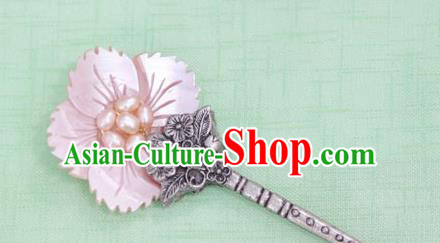 Korean Traditional Court Bride Pink Shell Hairpins Asian Korea Fashion Wedding Hair Accessories for Women