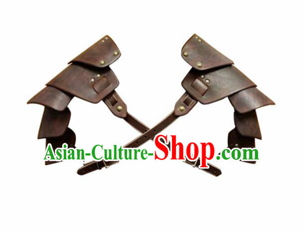 Western Middle Ages Hunter Leather Sholder Accessories European Traditional Knight Sholder Pad for Men