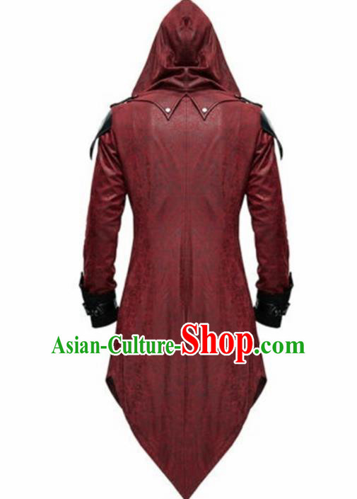 Western Halloween Middle Ages Drama General Red Coat European Traditional Knight Costume for Men