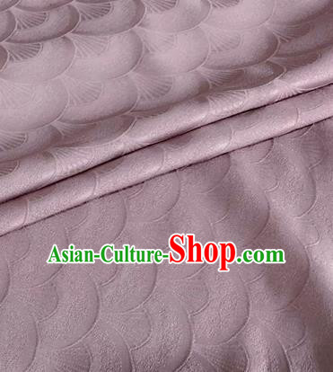 Asian Chinese Classical Scale Pattern Design Lilac Brocade Jacquard Fabric Traditional Cheongsam Silk Material
