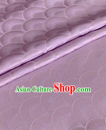 Asian Chinese Classical Scale Pattern Design Rosy Brocade Jacquard Fabric Traditional Cheongsam Silk Material