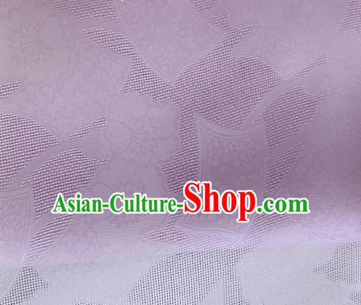 Asian Chinese Classical Pattern Design Lilac Organza Jacquard Fabric Traditional Cheongsam Silk Material