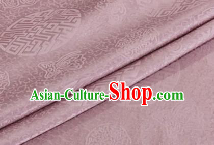 Asian Chinese Classical Longevity Pattern Design Deep Pink Brocade Jacquard Fabric Traditional Cheongsam Silk Material