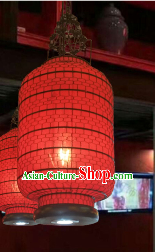Free Worldwide Delivery Tube Shape Traditional Red Chinese Classical Handmade Iron Mesh Lantern Palace Lanterns