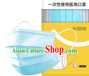 Guarantee Professional Blue Respirator Disposable Personal Protective Mask to Avoid Coronavirus Medical Masks 10 items