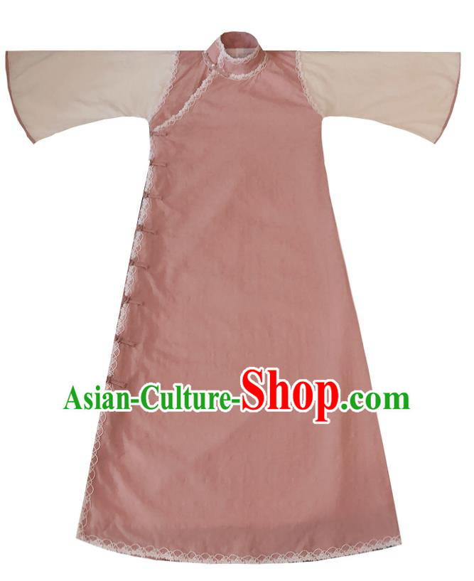 Chinese Traditional Pink Qipao Dress National Tang Suit Cheongsam Costumes for Women