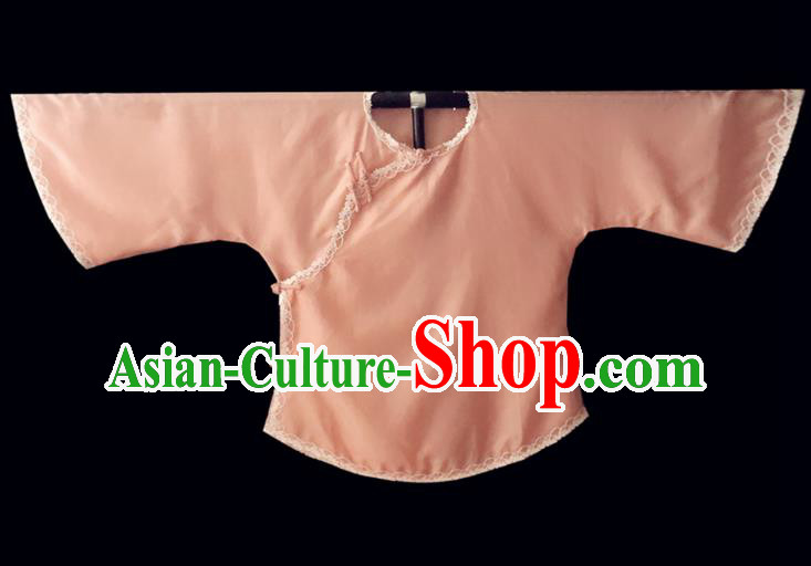 Chinese Traditional Pink Shirt National Tang Suit Upper Outer Garment Blouse Costume for Women