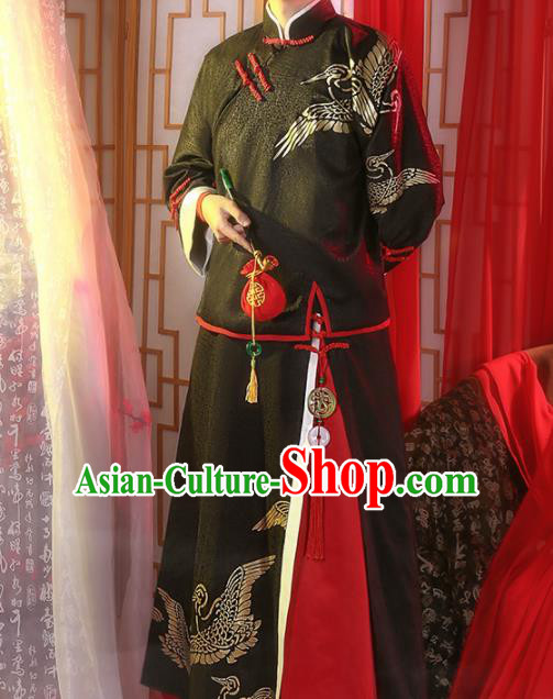 Chinese Traditional Embroidered Clothing Tang Suit Mandarin Jacket Cosplay Costumes for Men