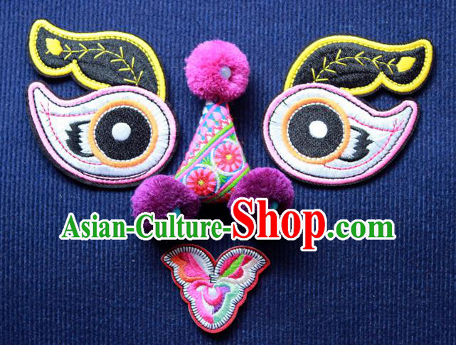 Chinese Traditional Embroidered Tiger Patch Embroidery Applique Craft Embroidering Accessories