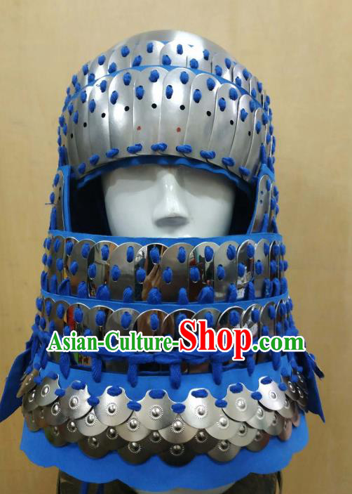 Chinese Traditional Ming Dynasty Soldier Helmet Ancient Swordsman Hat Headwear for Men