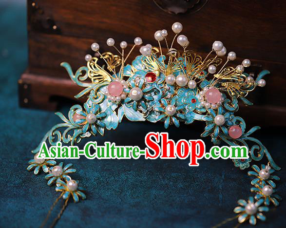 Traditional Chinese Qing Dynasty Hair Crown Headdress Ancient Queen Hair Accessories for Women
