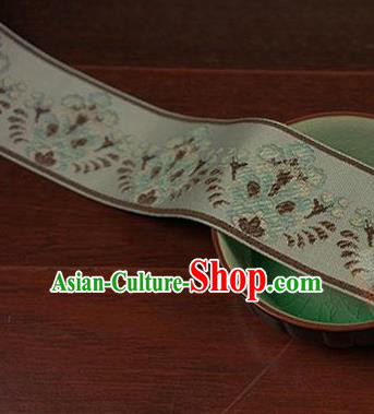 Chinese Traditional Embroidered Green Band Decorative Border Collar Accessories