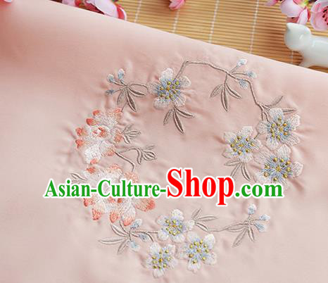 Chinese Traditional Embroidered Plum Lotus Orange Silk Applique Accessories Embroidery Patch